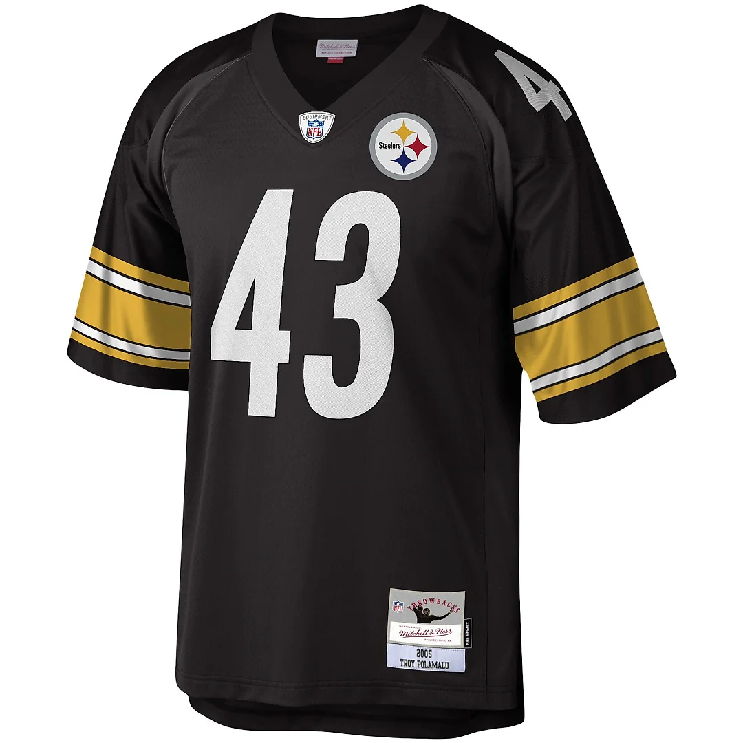 Zennovawear Troy Polamalu Pittsburgh Steelers Legacy Replica Jersey - Black