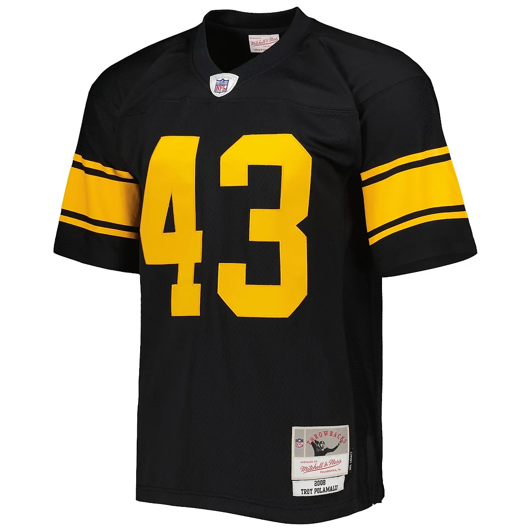 Zennovawear Troy Polamalu Pittsburgh Steelers Legacy Replica Jersey - Black