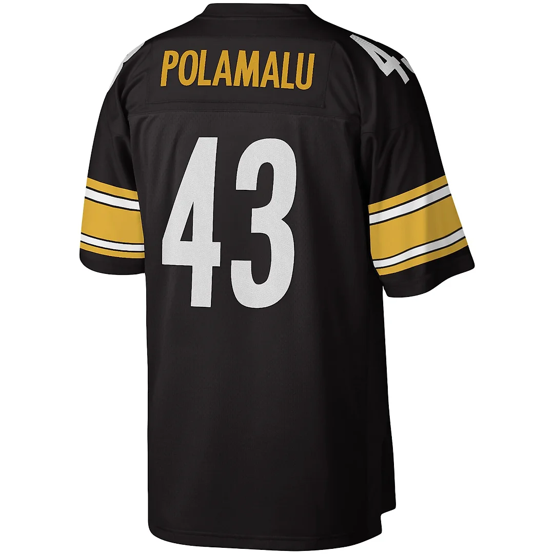 Zennovawear Troy Polamalu Pittsburgh Steelers Legacy Replica Jersey - Black