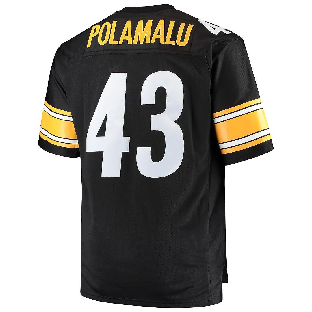 Zennovawear Troy Polamalu Pittsburgh Steelers Big & Tall 2005 Retired Player Replica Jersey - Black