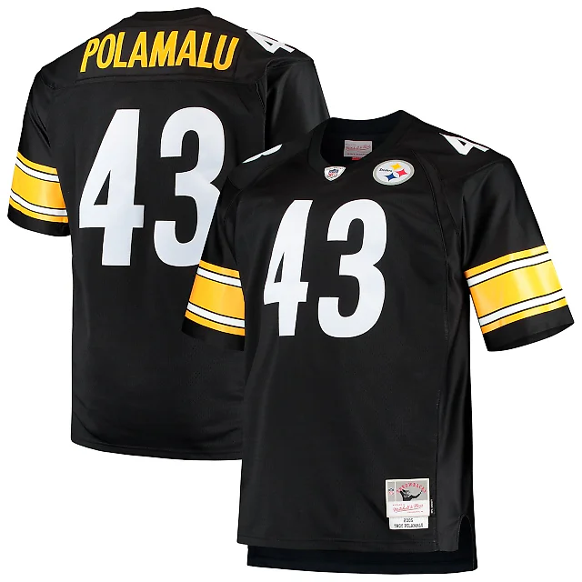 Zennovawear Troy Polamalu Pittsburgh Steelers Big & Tall 2005 Retired Player Replica Jersey - Black