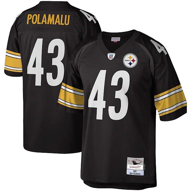 Zennovawear Troy Polamalu Pittsburgh Steelers Legacy Replica Jersey - Black