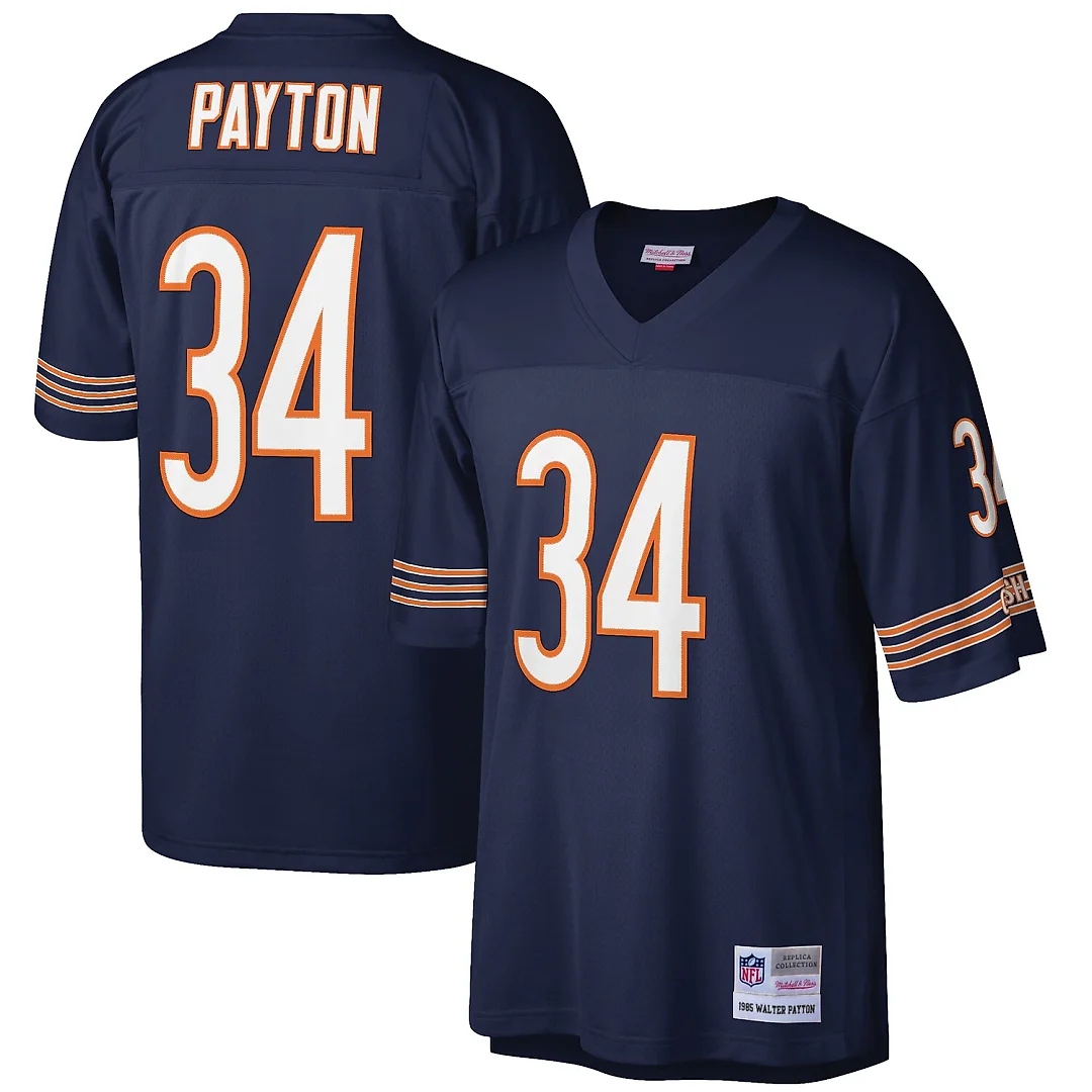 Zennovawear Walter Payton Chicago Bears Big & Tall 1985 Retired Player Replica Jersey - Navy