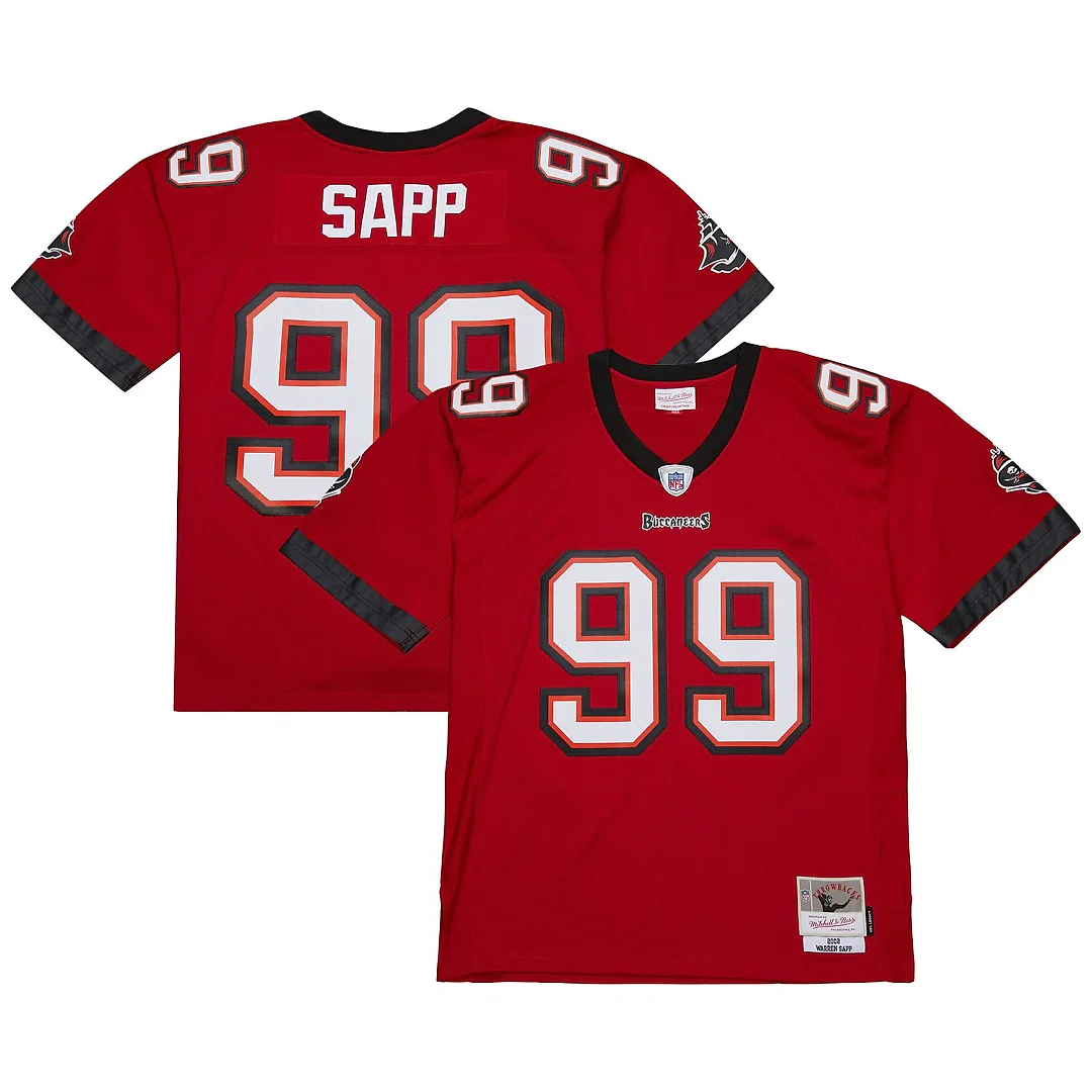Zennovawear Warren Sapp Tampa Bay Buccaneers 2002 Legacy Replica Jersey - Red