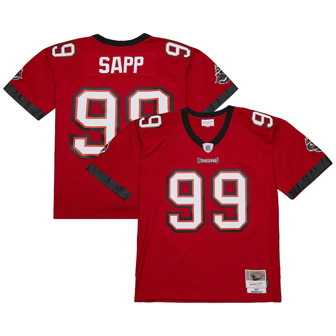 Zennovawear Warren Sapp Tampa Bay Buccaneers 2002 Legacy Replica Jersey - Red