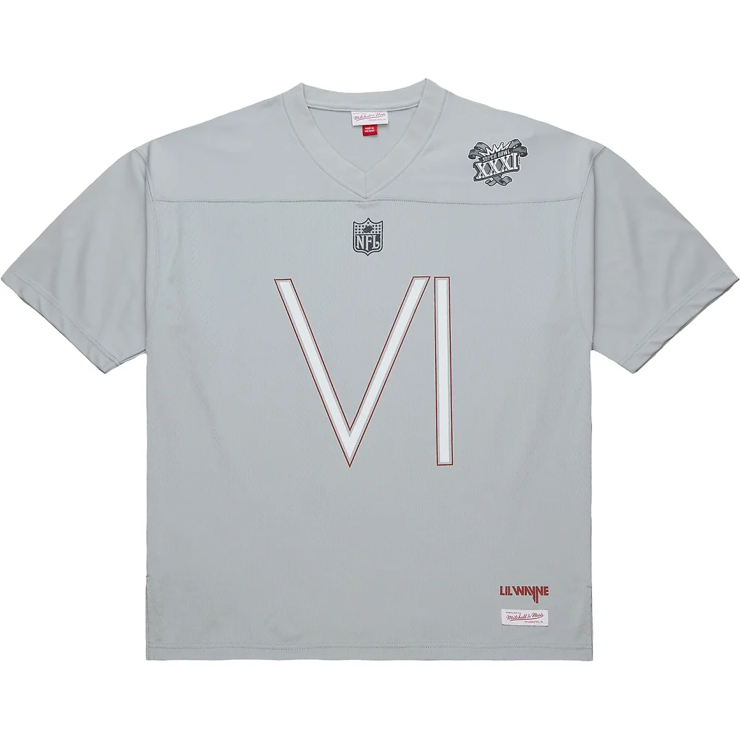 Zennovawear x NFL x Lil Wayne Super Bowl XXXI Tha Carter VI Fashion Jersey - Gray