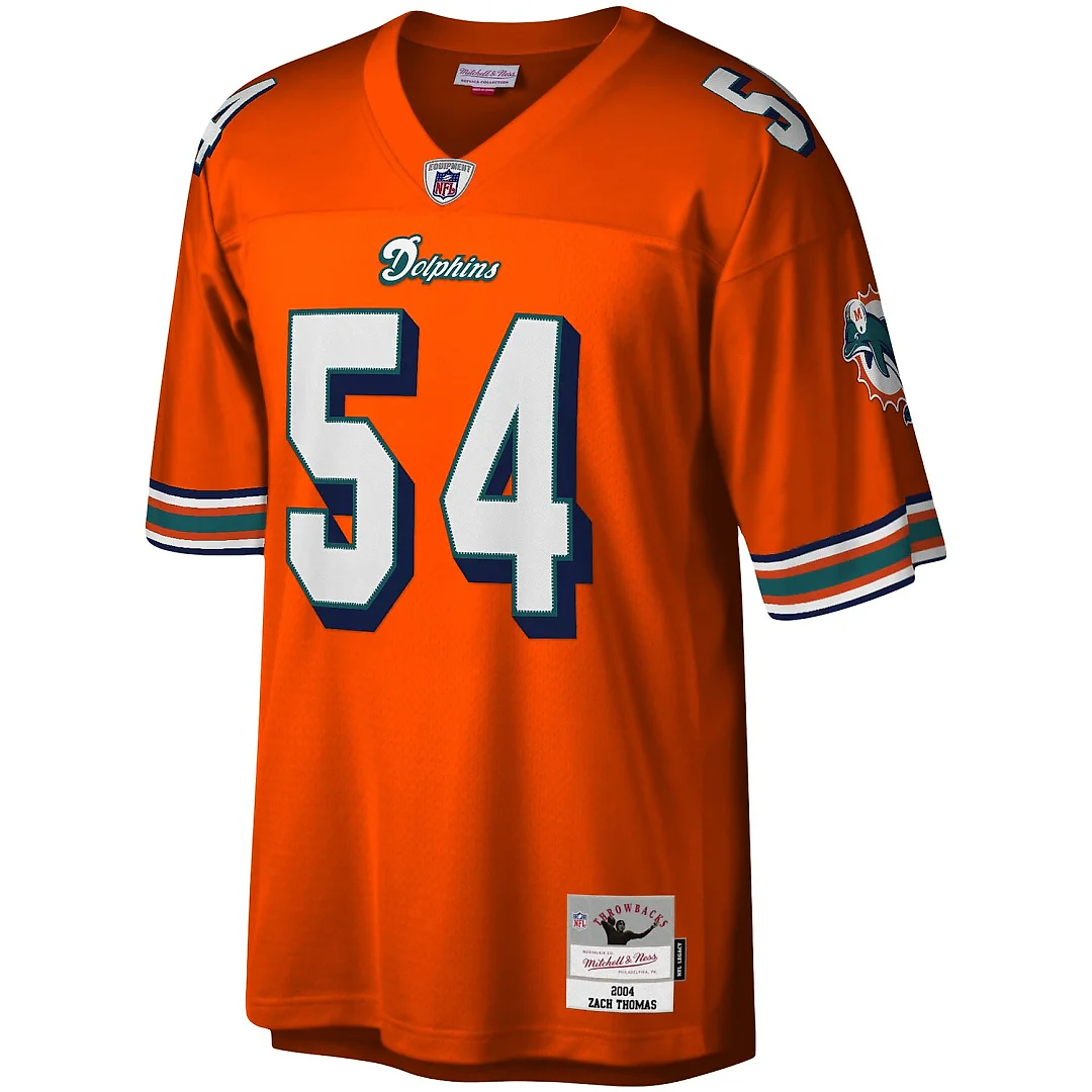Zennovawear Zach Thomas Miami Dolphins Legacy Replica Jersey - Orange