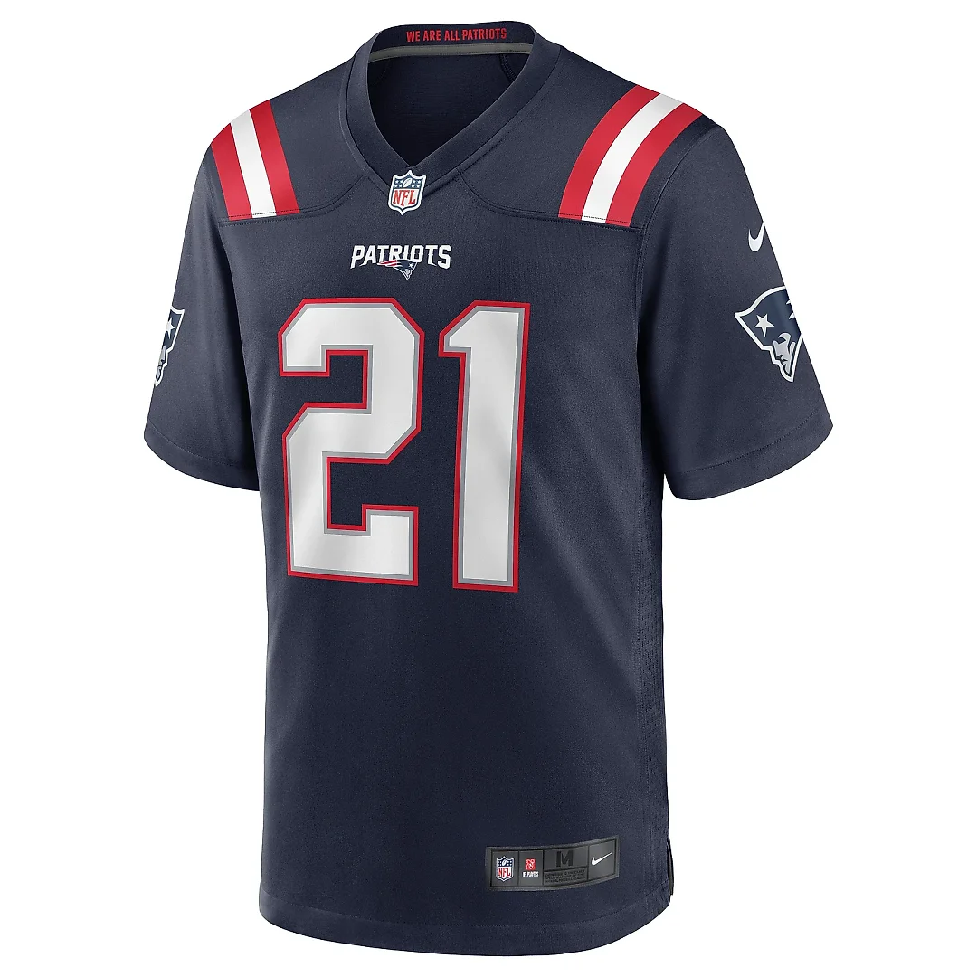 Zennovawear Men's New England Patriots Adrian Phillips Navy Game Jersey