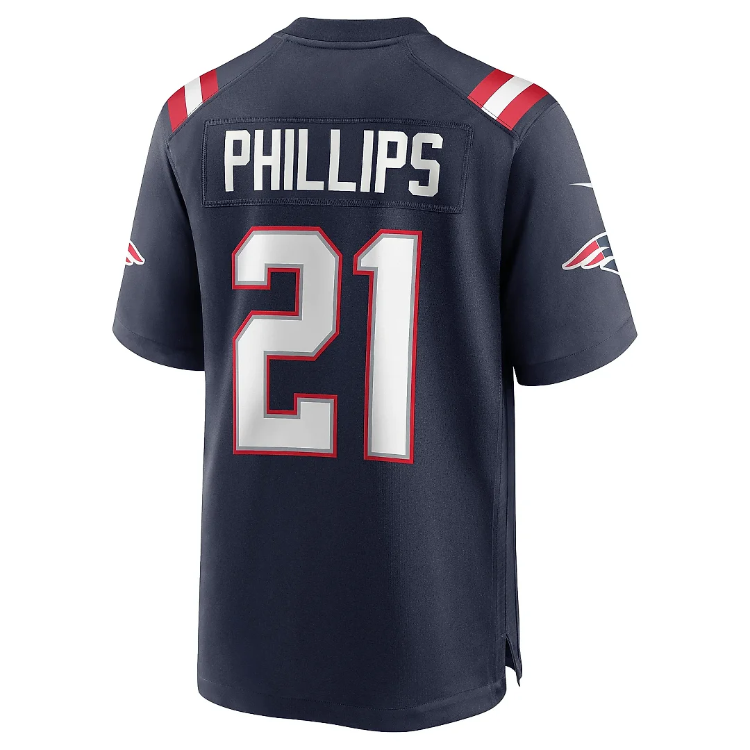 Zennovawear Men's New England Patriots Adrian Phillips Navy Game Jersey