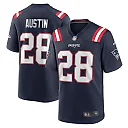 Zennovawear Men's New England Patriots Alex Austin Navy Game Jersey