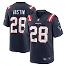 Zennovawear Men's New England Patriots Alex Austin Navy Game Jersey