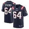 Zennovawear Men's New England Patriots Andrew Stueber Navy Game Player Jersey