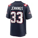 Zennovawear Men's New England Patriots Anfernee Jennings Navy Team Game Jersey