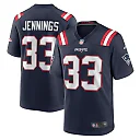 Zennovawear Men's New England Patriots Anfernee Jennings Navy Team Game Jersey
