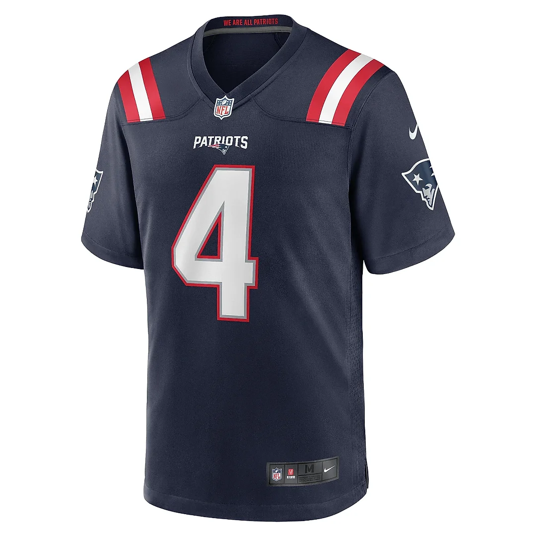 Zennovawear Men's New England Patriots Antonio Gibson Navy Game Jersey