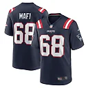 Zennovawear Men's New England Patriots Atonio Mafi Navy Team Game Jersey