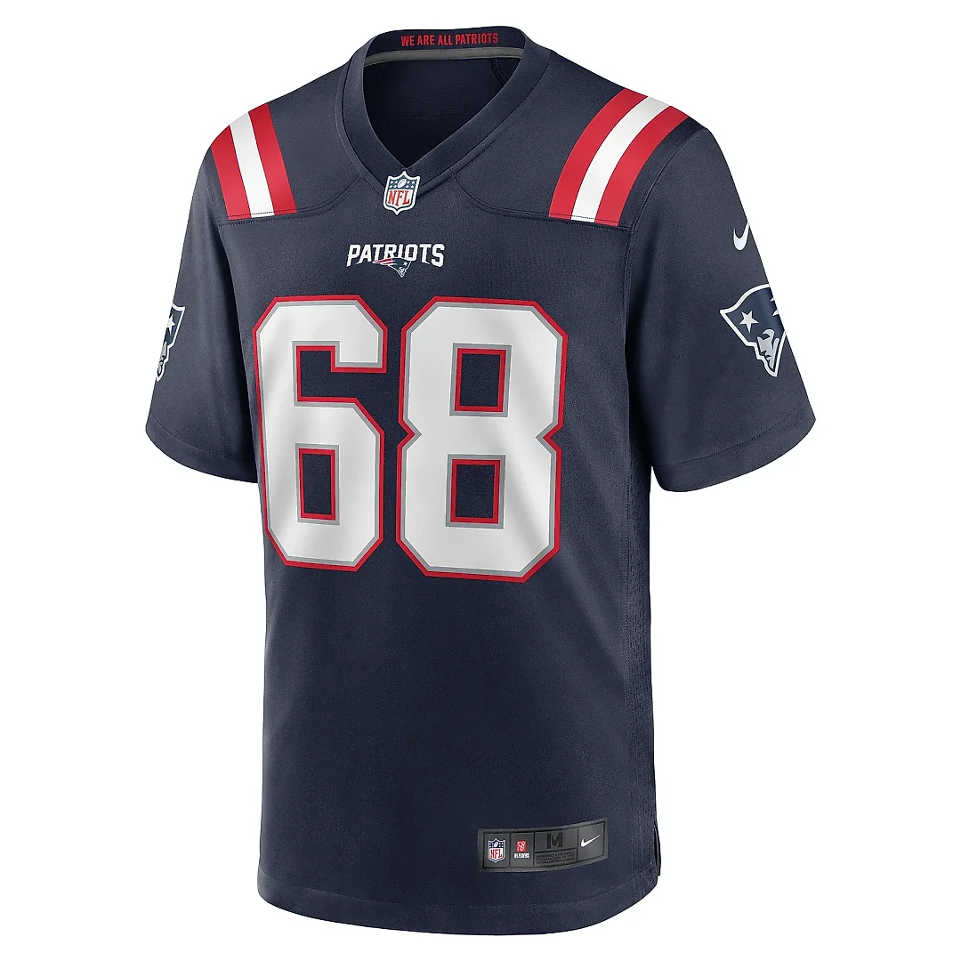 Zennovawear Men's New England Patriots Atonio Mafi Navy Team Game Jersey