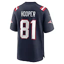 Zennovawear Men's New England Patriots Austin Hooper Navy Game Jersey