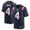 Zennovawear Men's New England Patriots Bailey Zappe Navy Game Player Jersey