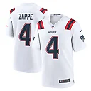 Zennovawear Men's New England Patriots Bailey Zappe White Game Player Jersey