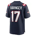 Zennovawear Men's New England Patriots Bryce Baringer Navy Team Game Jersey