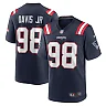 Zennovawear Men's New England Patriots Carl Davis Jr. Navy Game Player Jersey