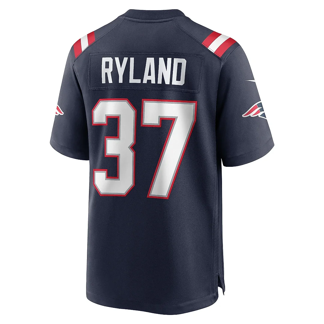 Zennovawear Men's New England Patriots Chad Ryland Navy Team Game Jersey