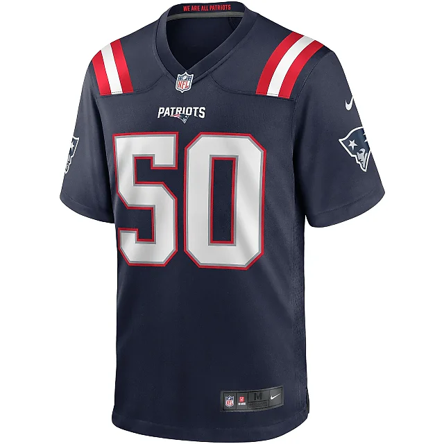 Zennovawear Men's New England Patriots Chase Winovich Navy Game Player Jersey