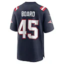 Zennovawear Men's New England Patriots Chris Board Navy Game Player Jersey