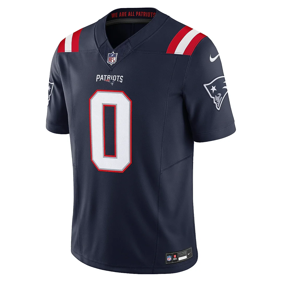 Zennovawear Men's New England Patriots Christian Gonzalez Navy Vapor F.U.S.E. Limited Jersey