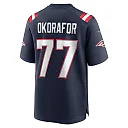 Zennovawear Men's New England Patriots Chukwuma Okorafor Navy Game Jersey