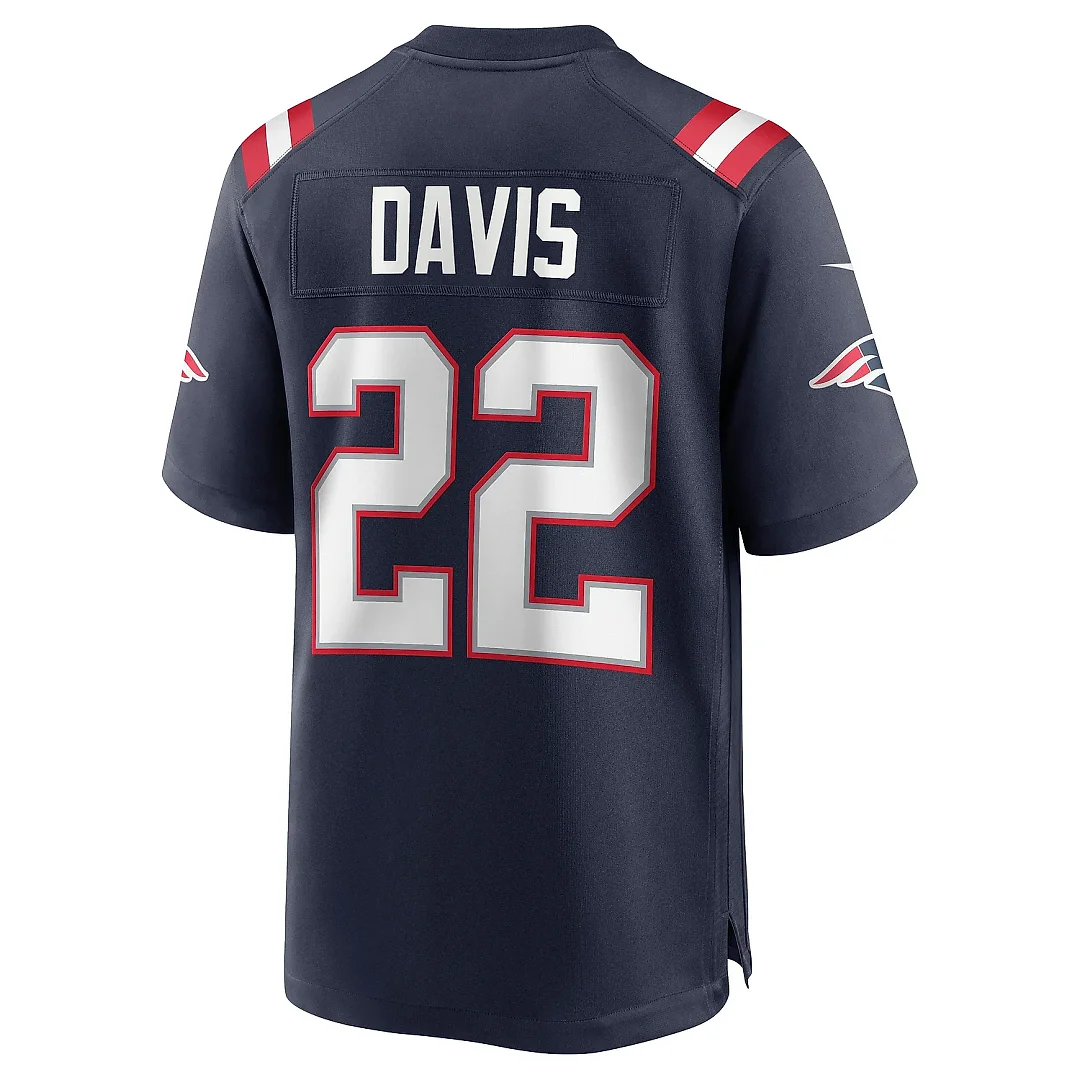 Zennovawear Men's New England Patriots Cody Davis Navy Game Jersey