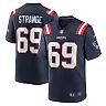 Zennovawear Men's New England Patriots Cole Strange Navy Player Game Jersey