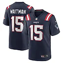 Zennovawear Men's New England Patriots Corliss Waitman Navy Game Jersey