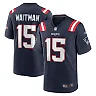 Zennovawear Men's New England Patriots Corliss Waitman Navy Game Jersey