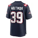 Zennovawear Men's New England Patriots Corliss Waitman Navy Team Game Jersey