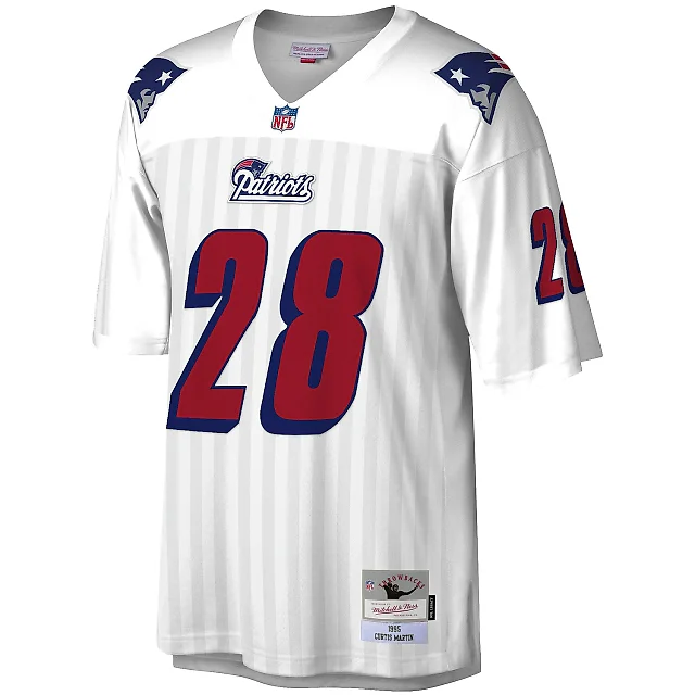Zennovawear Men's New England Patriots Curtis Martin Mitchell & Ness White Legacy Jersey