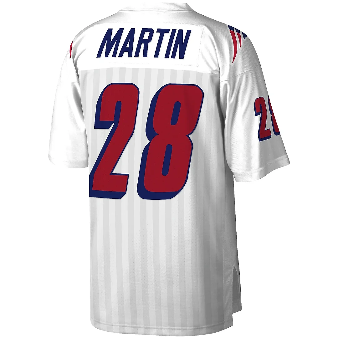 Zennovawear Men's New England Patriots Curtis Martin Mitchell & Ness White Legacy Jersey
