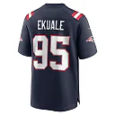 Zennovawear Men's New England Patriots Daniel Ekuale Navy Game Player Jersey