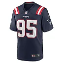 Zennovawear Men's New England Patriots Daniel Ekuale Navy Game Player Jersey