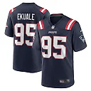 Zennovawear Men's New England Patriots Daniel Ekuale Navy Game Player Jersey