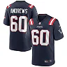 Zennovawear Men's New England Patriots David Andrews Navy Game Jersey
