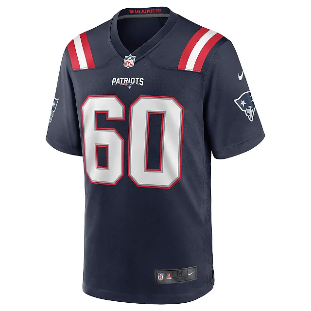 Zennovawear Men's New England Patriots David Andrews Navy Game Jersey