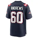 Zennovawear Men's New England Patriots David Andrews Navy Game Jersey