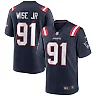Zennovawear Men's New England Patriots Deatrich Wise Jr. Navy Game Jersey