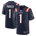 Zennovawear Men's New England Patriots DeVante Parker Navy Game Jersey
