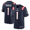 Zennovawear Men's New England Patriots DeVante Parker Navy Game Jersey