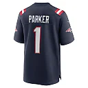 Zennovawear Men's New England Patriots DeVante Parker Navy Game Jersey