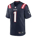 Zennovawear Men's New England Patriots DeVante Parker Navy Game Jersey