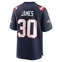Zennovawear Men's New England Patriots D.J. James Navy Team Game Jersey